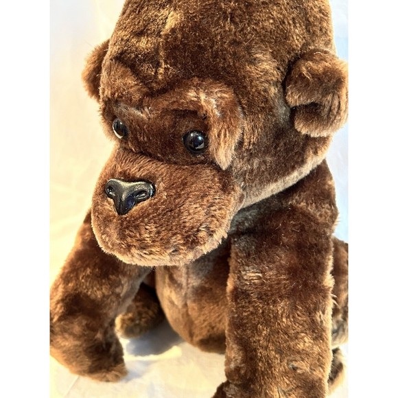 Vintage 1981 Dakin Fun Farm Brown Gorilla Monkey Chimp Plush Stuffed Toy - Picture 1 of 9